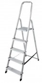 Лестница 5 ступеней, алюминиевая односторонняя, макс. 150кг, VMF EURO