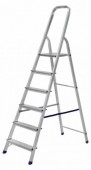 Лестница 6 ступеней, алюминиевая односторонняя, макс. 150кг, VMF EURO