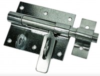Засувка накладна під замок 120х65мм, оцинкована, UF
