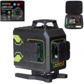 Уровень лазерный 4D, 4 лазерные головки GREEN, +-0.2мм/м, 0-30м (с приемником больше), Li-ion, кейс, Alloid Pro (LL-4466)