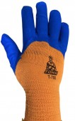 Перчатка зимняя, нитрил. (полный. облив пальцев), оранжево-синяя (1уп.-10шт.), Т-700