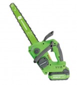 Пила цепная аккумуляторная GCS 121HS, шина 12"/305мм, цепь 1/4", 62 звеньев, 1 АКБ 3 А/ч и ЗУ, Grosser