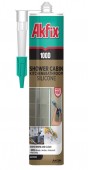 Силикон для душевых кабин 100D, прозрачный 280мл, Akfix (SA061)
