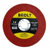 Круг отрезной ПРОФИ, 125*1,0*22,23мм AluRed, с оксидом алюминия, BROLT