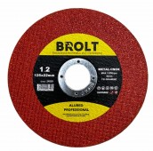 Круг отрезной ПРОФИ, 125*1,2*22,23мм AluRed, с оксидом алюминия, BROLT