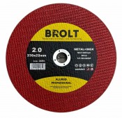 Круг отрезной ПРОФИ, 230*2,0*22,23мм AluRed, с оксидом алюминия, BROLT