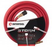 Шланг пневматический гибридный професиональный, до  20Атм, 8*15мм, 10м с латунными быстросъемами, INTERTOOL (PT-1771)