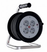 Удлинитель 25м, 4 гнезда, с заземлениемна, на катушке, ПВС 3х1,0, APRO (852075)