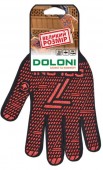 Перчатка трикотажная с ПВХ рисунком "СТАНДАРТ 77", черная, размер 10", кл. 7, DOLONI (10315)