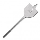 Сверло по дереву перьевое 40мм, шестигран. хв., INTERTOOL (SWF-4015)