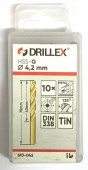 Сверло по металу ПРОФИ 11мм, титан. покр., сталь HSS-G, хвостовик 10мм, Drillex