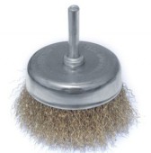 Щетка торцевая D50 из риф.проволоки со стержнем 1/4