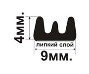 Уплотнитель Е серый 150м