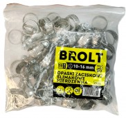 Хомут червячный нерж. 10-16мм, BROLT (50шт.)
