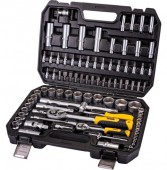 Набір насадок торцевих CrV 1/4" та 1/2" з тріскачками 72з., 94шт в кейсі, МТ (78-5094)