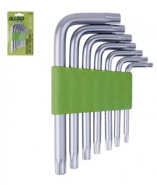 Alloid Ключи TORX набор 7шт., сталь СrV, короткие (T10-40мм), Alloid (HT-0712) - Картинка 1